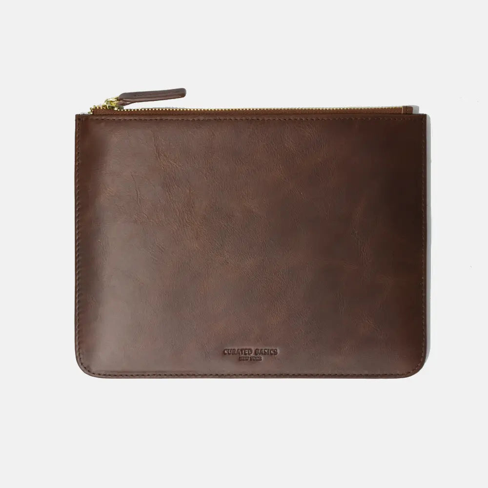 Curated Basics Travel Leather Pouch