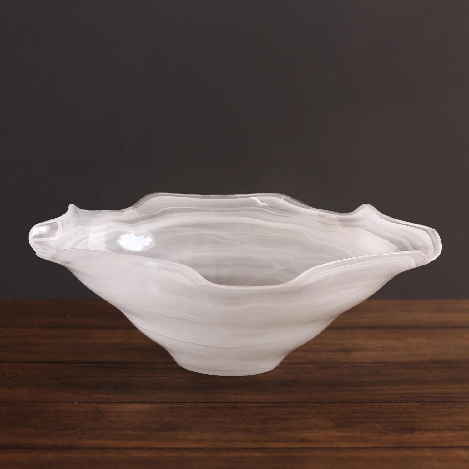 Glass Alabaster Wave Large Bowl - Thumbnail 2