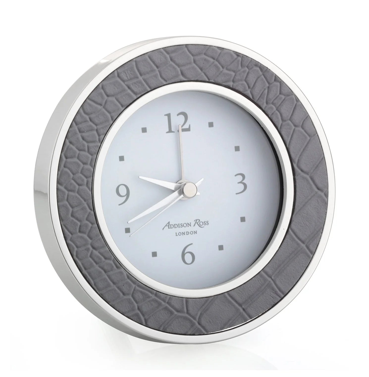 Addison Ross Dove Faux Croc Silver Alarm Clock - Thumbnail 3