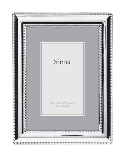 Lee's Paperie Dbl Border Bead Siena Silverplate Frame - Thumbnail 2