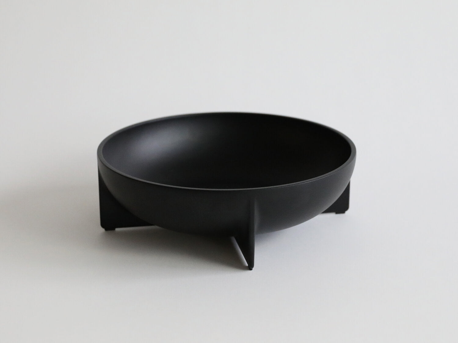 Fort Standard Large Black Round Standing Bowl - Thumbnail 5