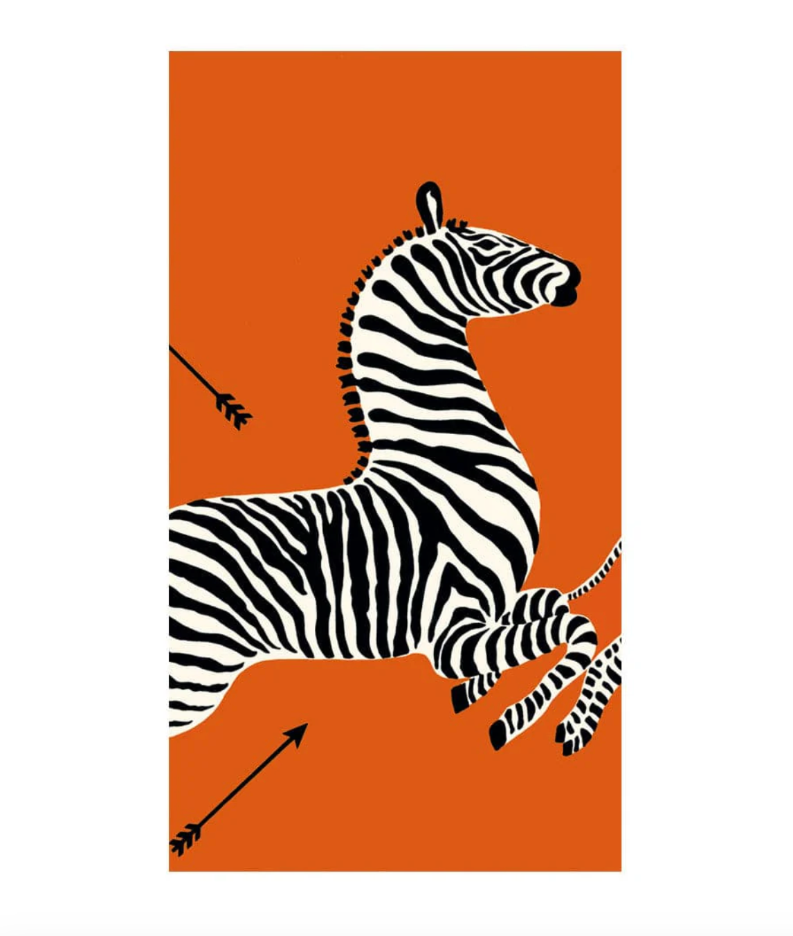 Caspari Zebras Orange Guest Towel Napkins - Thumbnail 2
