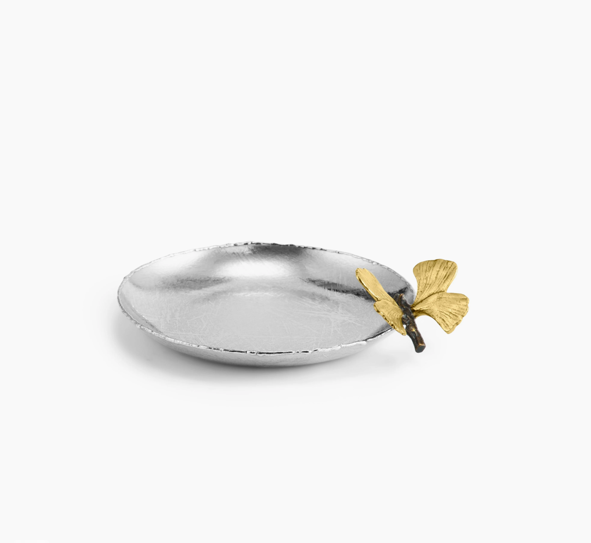 Michael Aram Butterfly Ginkgo Round Trinket Tray