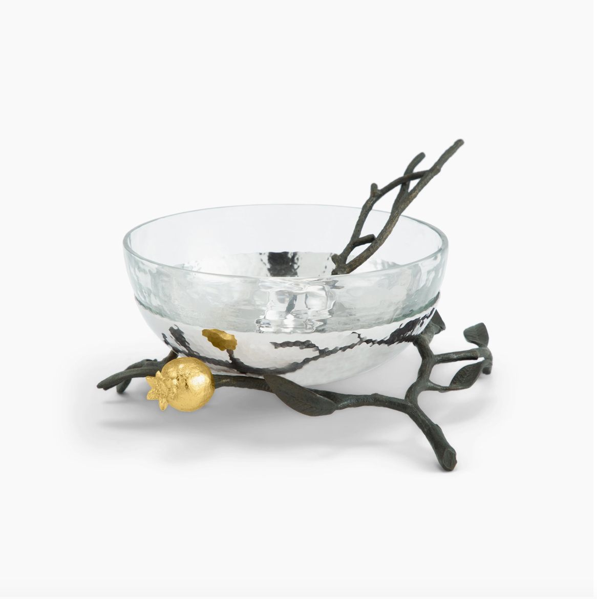 Michael Aram Pomegranate Glass Bowl with Spoon