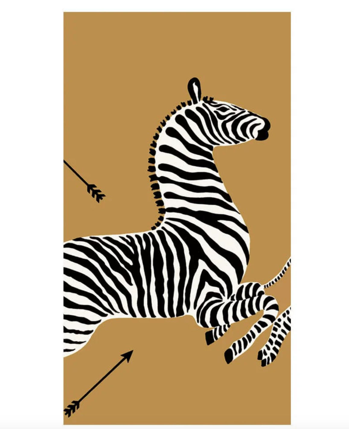 Caspari Zebras Orange Guest Towel Napkins - Thumbnail 4