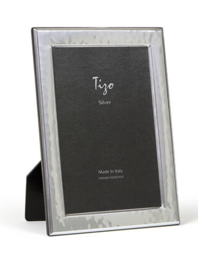 Tizo Narrow Hammered Italian Silverplate Frame
