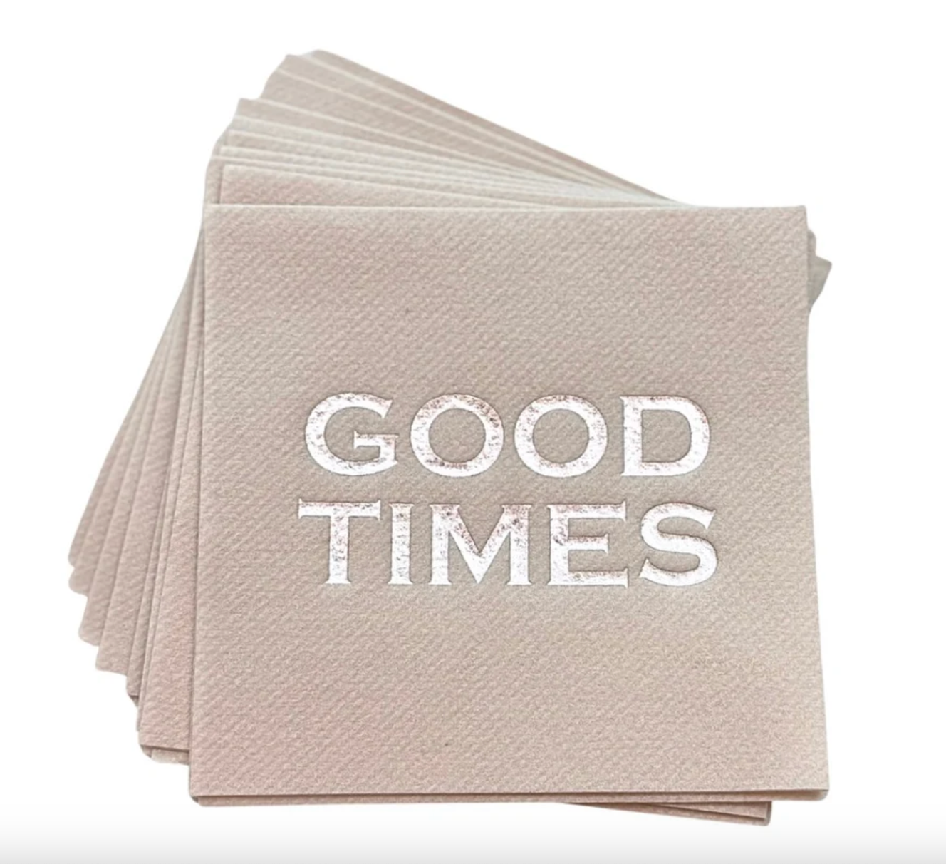 Lined Design Cheers Cloth-Like Cocktail Napkins
