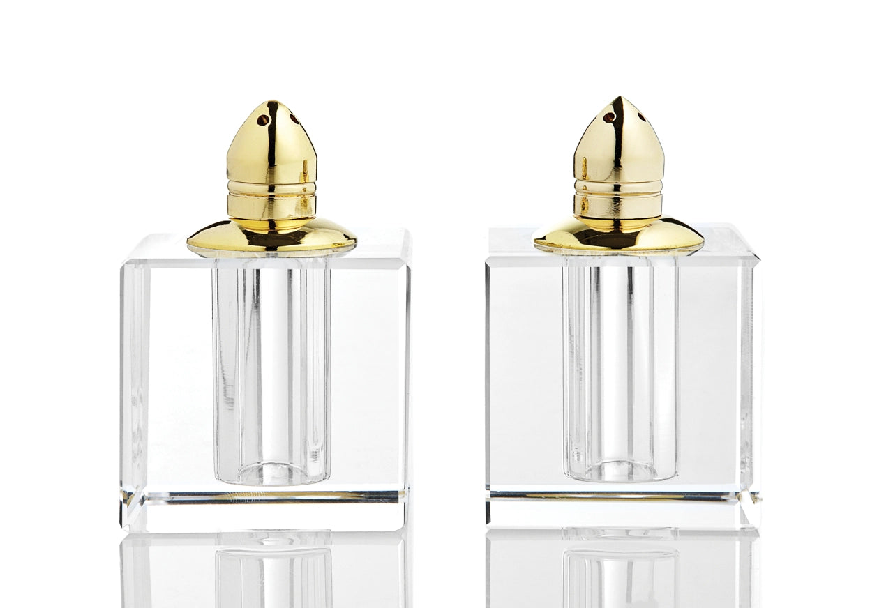 Badash Vitality Gold Pair of Salt & Pepper Shakers