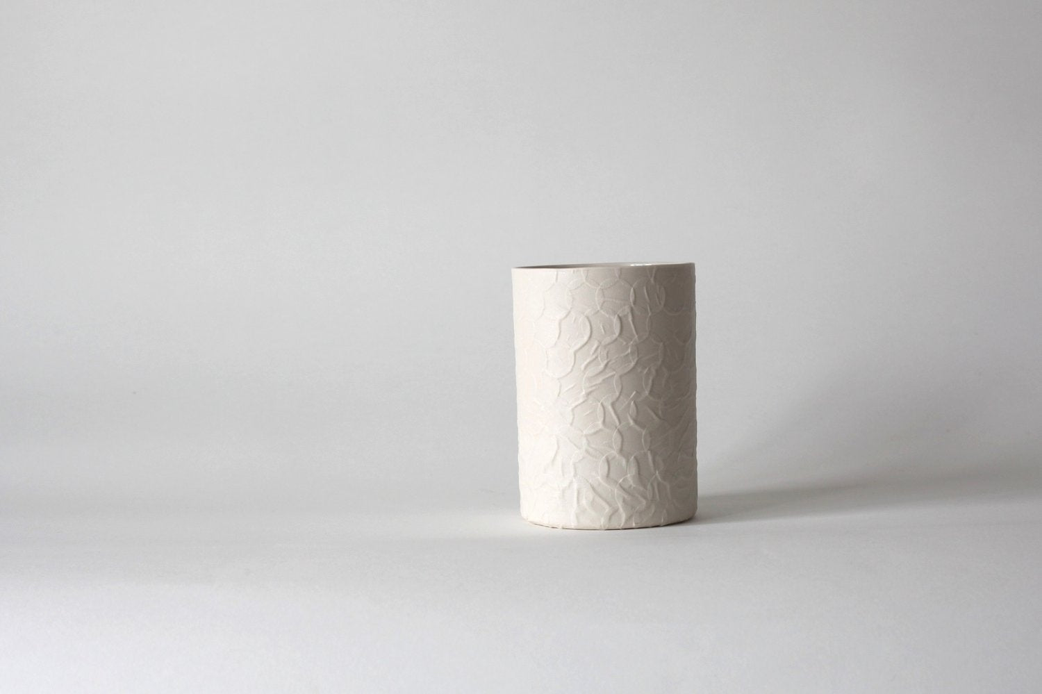 Abigail Murray Dots Medium Vase, White