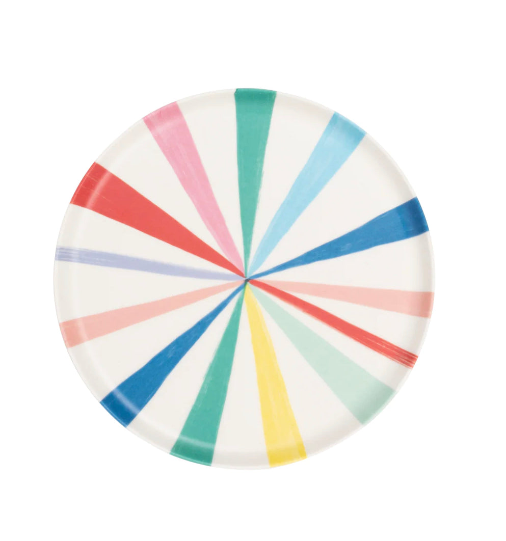 Meri Meri Bright Stripe Small Bamboo Plate