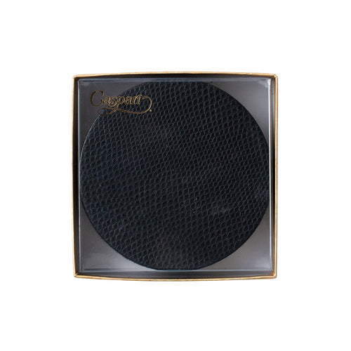 Caspari Black Snakeskin Coaster