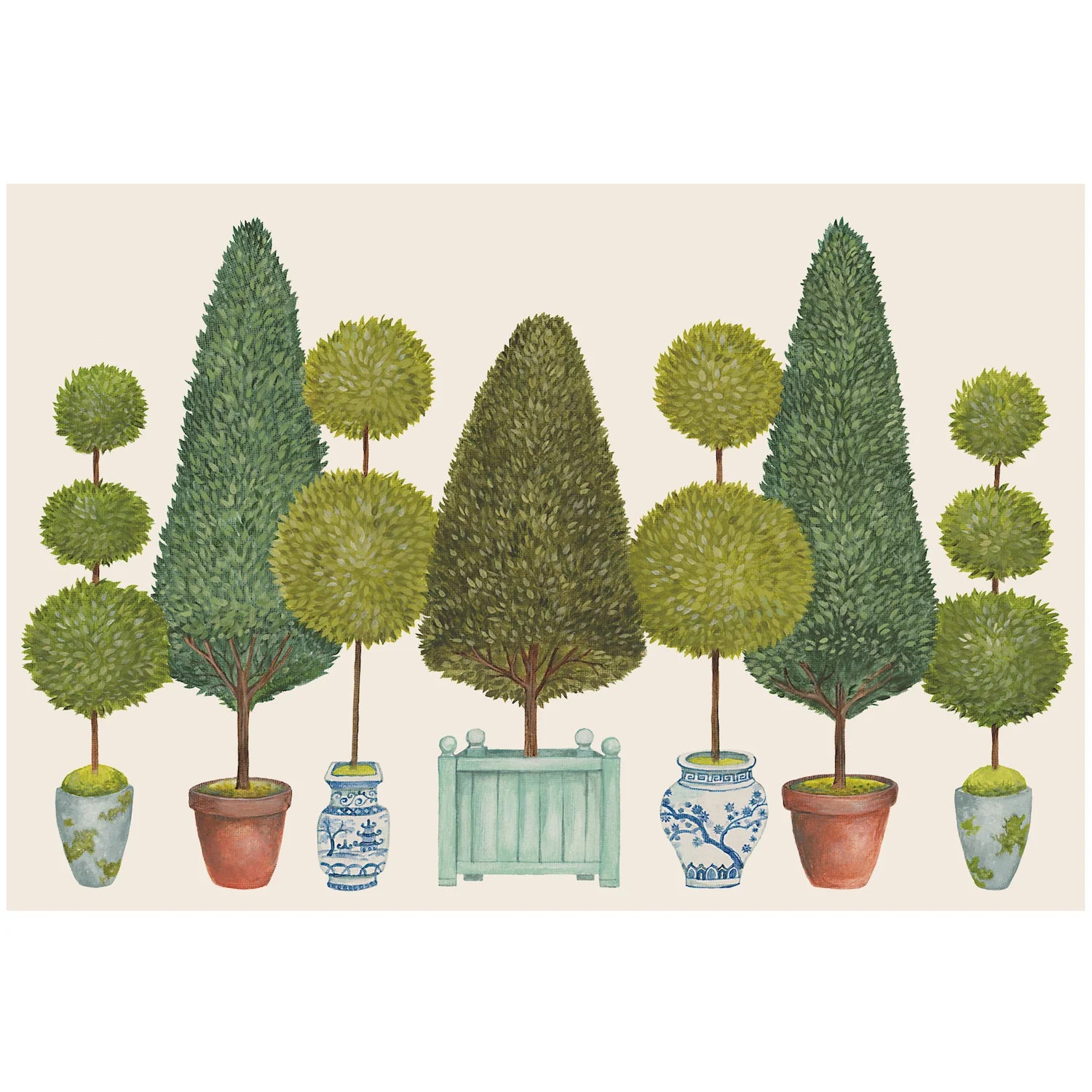 Hester & Cook Topiary Garden Placemats
