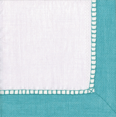Caspari Linen Robin’s Egg Blue Beverage Napkins